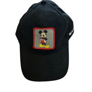 Disney Black Mickey Mouse Patch Cap with White Logo